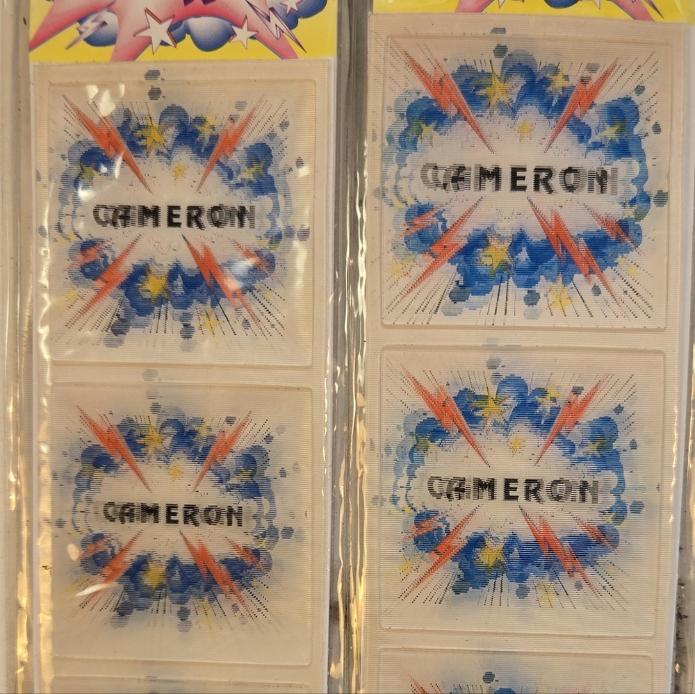 Stravina Zany Namz Cameron Hologram Action Stickers 4-pack - 16 Stickers